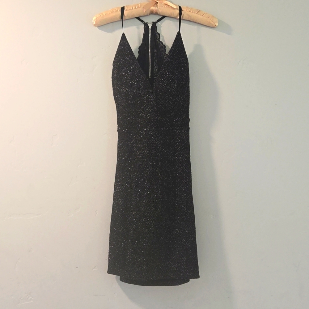 Black Shimmer Party Dress